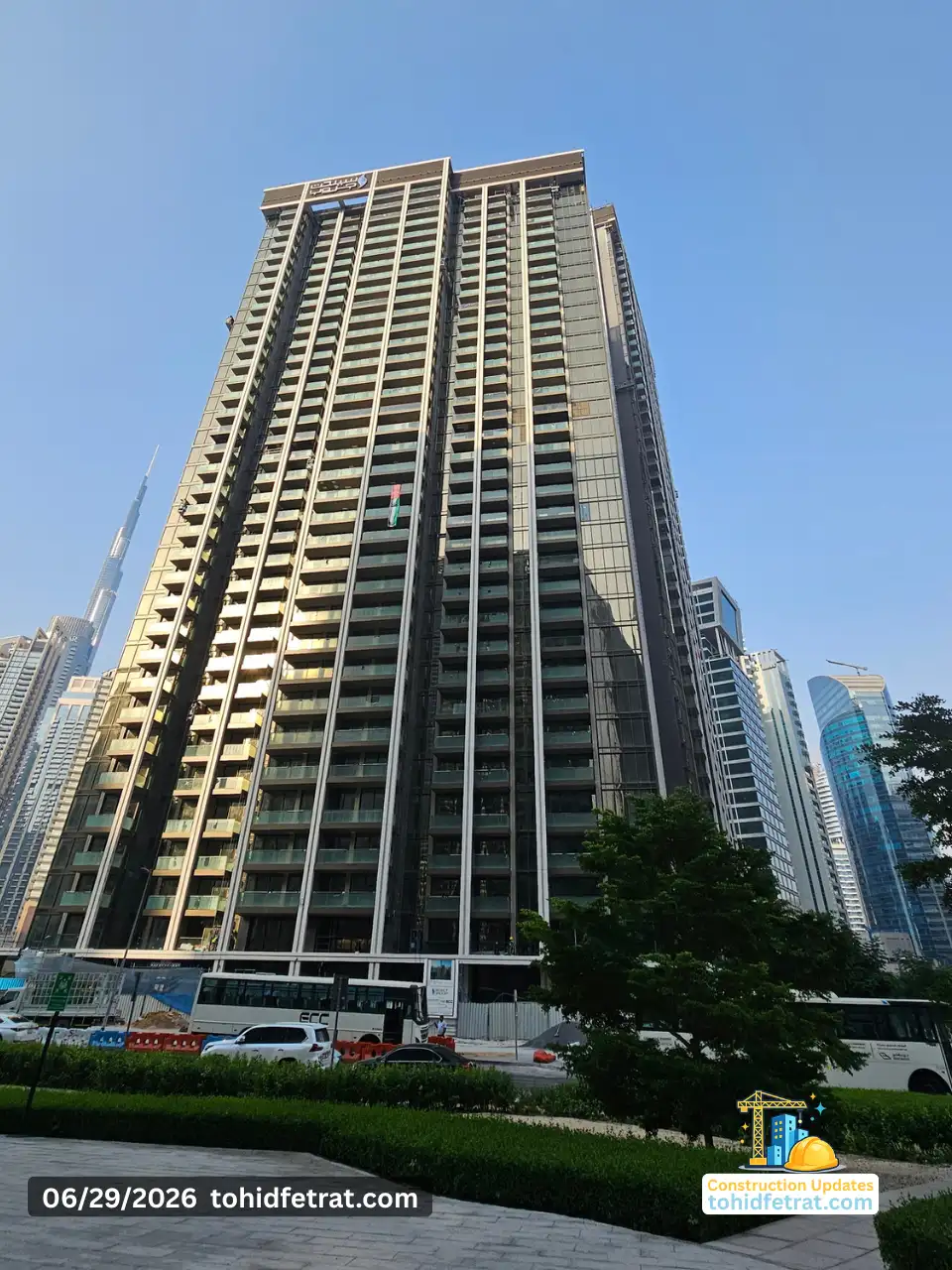 The Edge by Select Group Construction Updates showing the residential tower on 29 June 2026 in Business Bay Dubai Captured by Tohid Fetrat