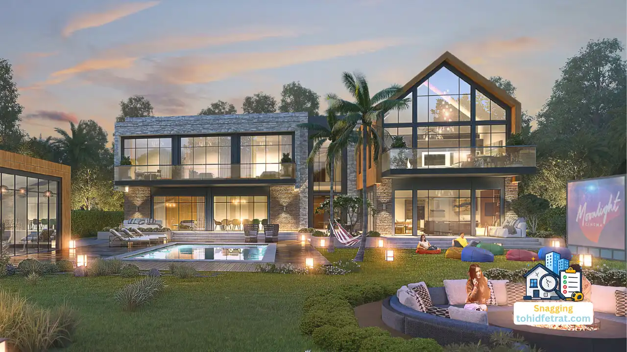 The Farmhouses at DAMAC Hills 2 by DAMAC luxury villa illustrating snagging inspection before property handover in Dubai Presented by Tohid Fetrat
